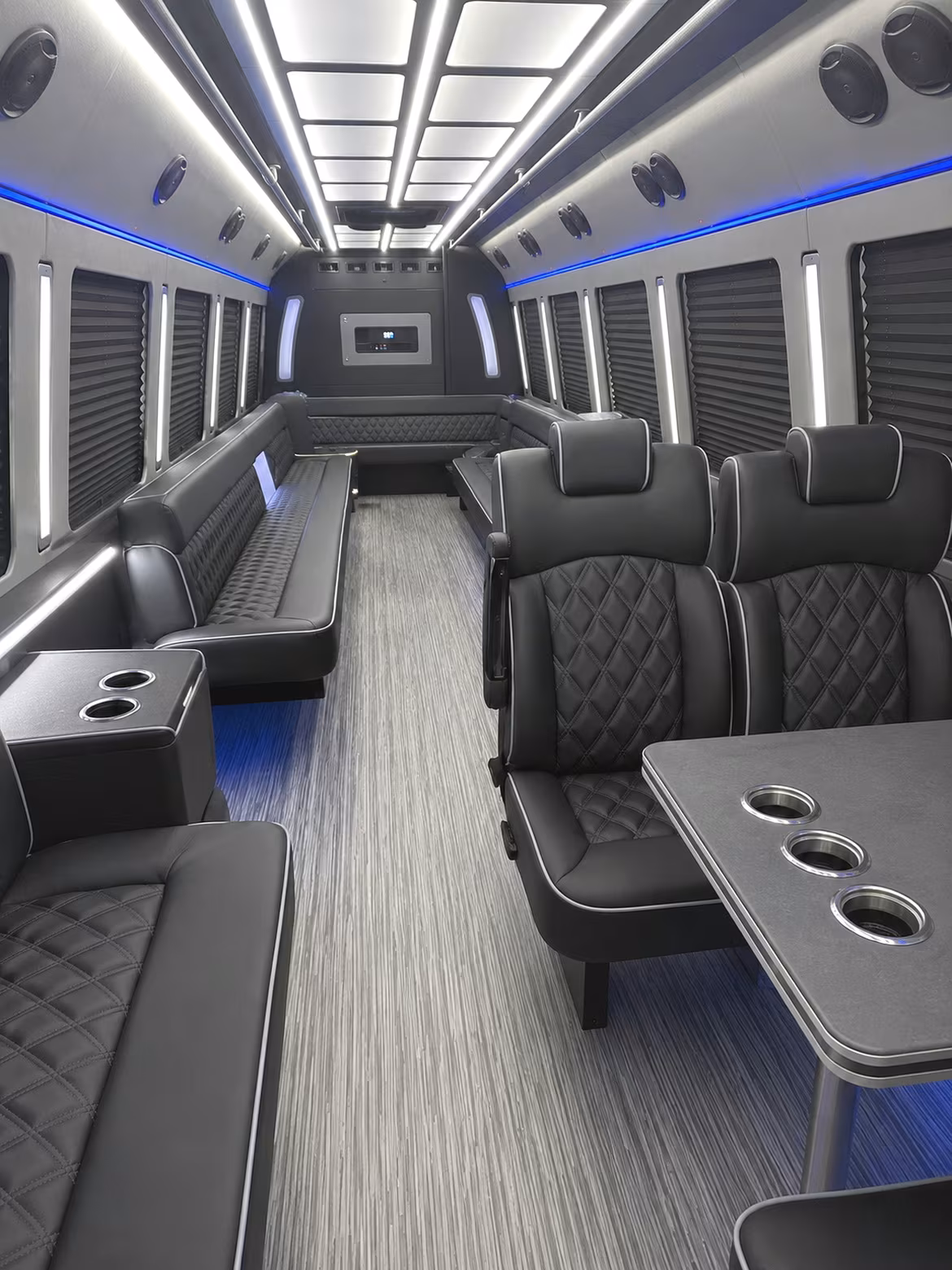 eagle mountain 25 passenger party bus inside