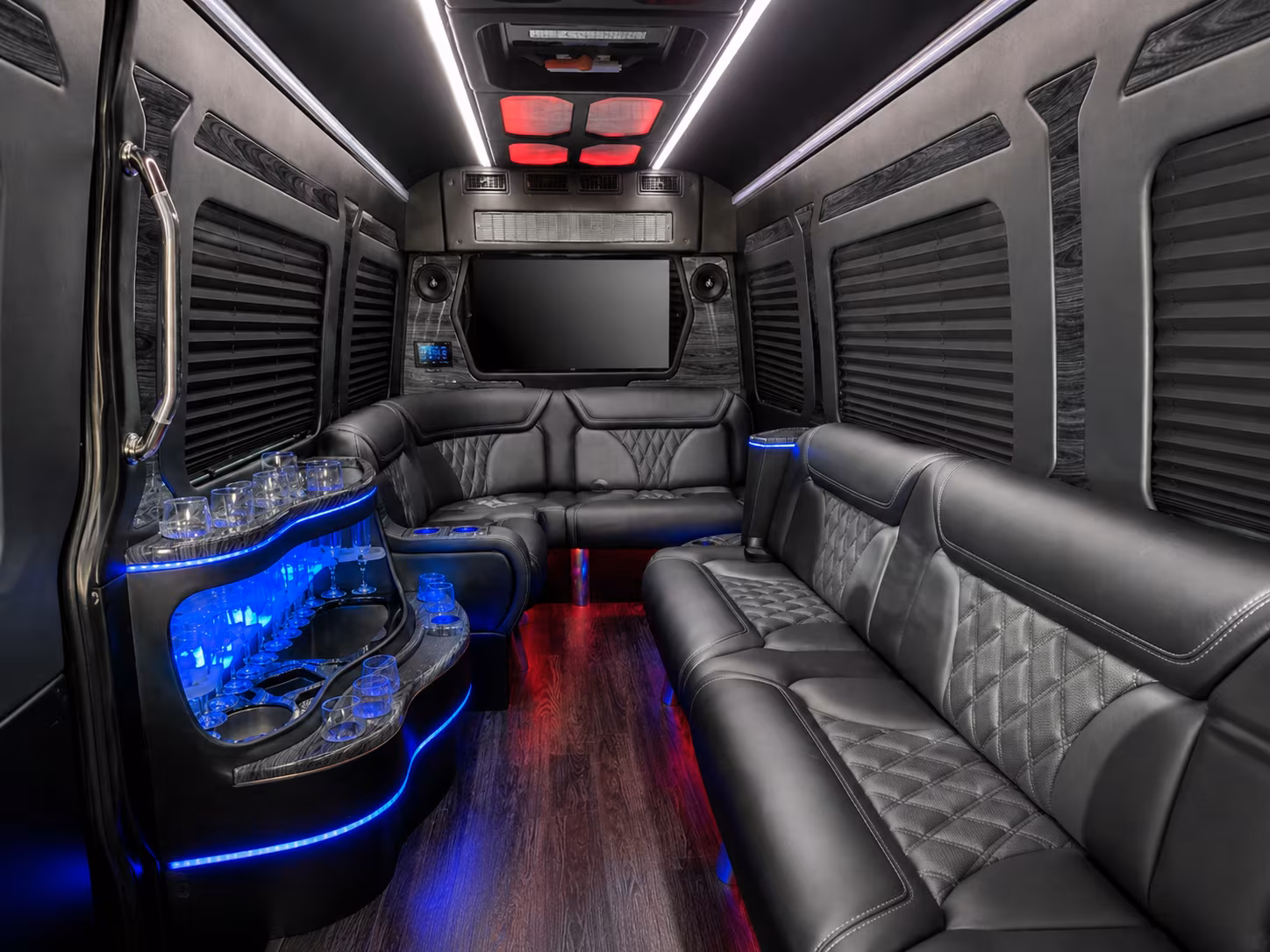 eagle mountain 30 passenger party bus inside