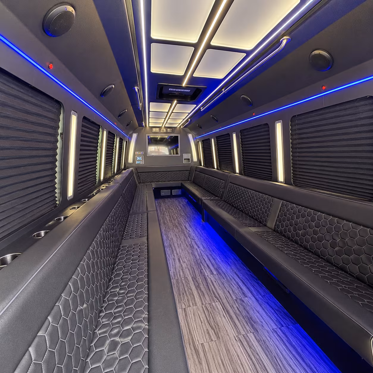 eagle mountain 30 passenger party bus interior