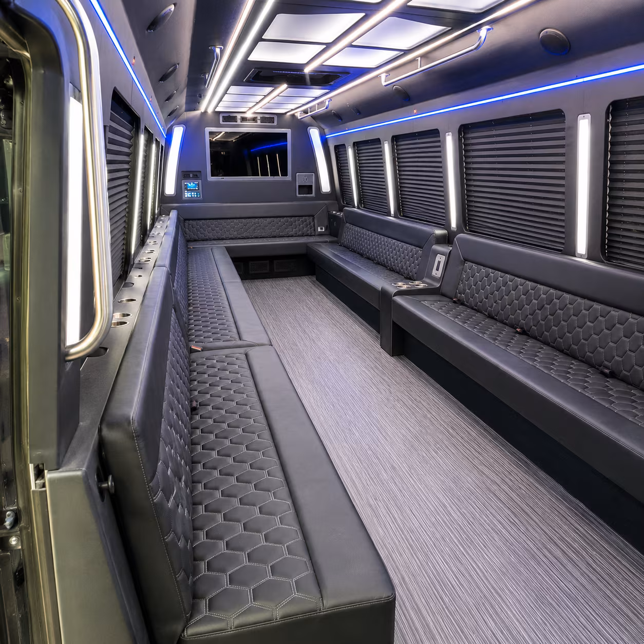 eagle mountain 40 passenger party bus interior