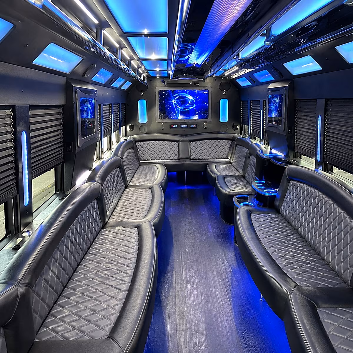 eagle mountain 50 passenger party bus interior