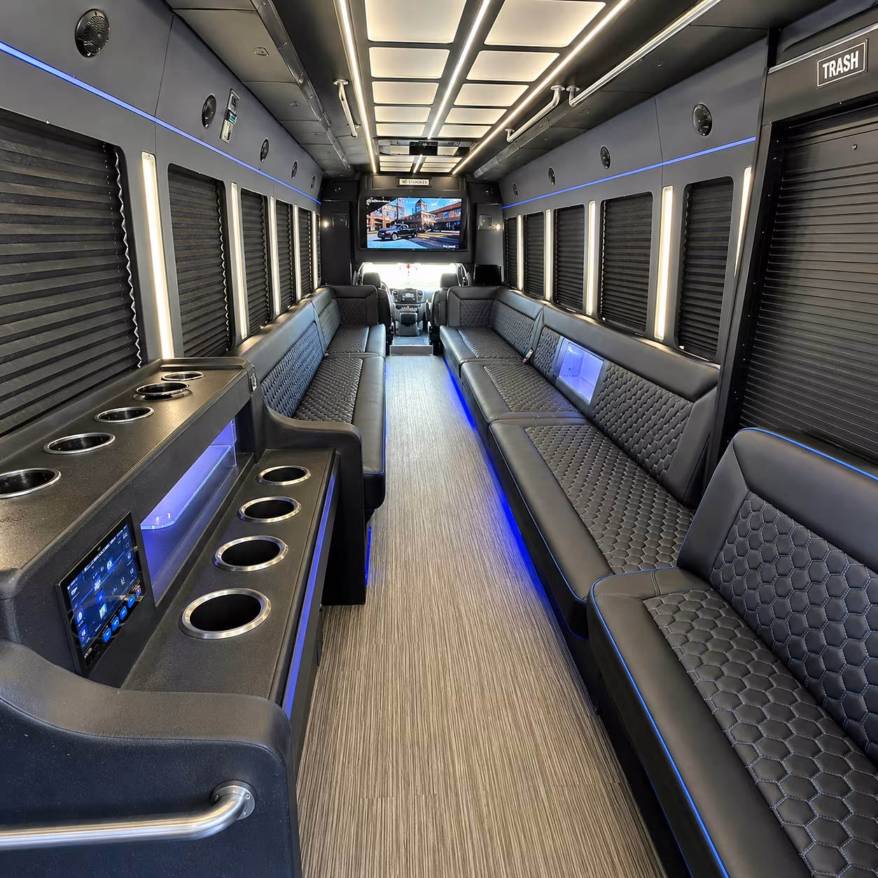 eagle mountain party bus rental interior