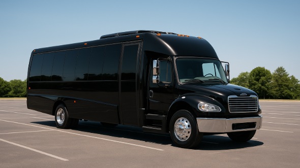Exterior of Charter Bus Company Eagle Mountain's 20 Passenger Mini bus in Eagle Mountain