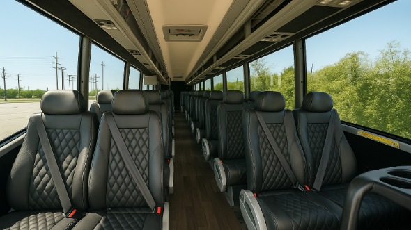 Interior of Charter Bus Company Eagle Mountain's 25 Passenger Mini bus in Eagle Mountain