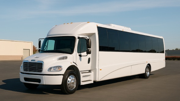 Exterior of Charter Bus Company Eagle Mountain's 28 Passenger Mini bus in Eagle Mountain