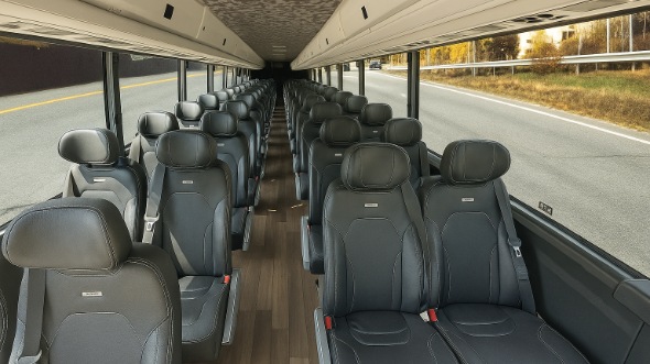 Interior of Charter Bus Company Eagle Mountain's 28 Passenger Mini bus in Eagle Mountain