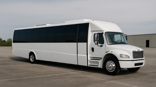 Exterior of Charter Bus Company Eagle Mountain's 35 Passenger Minibus in Eagle Mountain