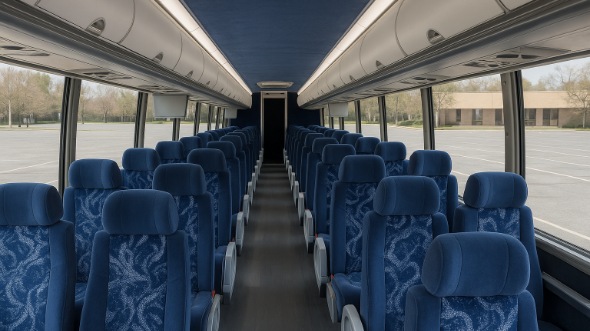 eagle mountain 50 passenger charter bus inside