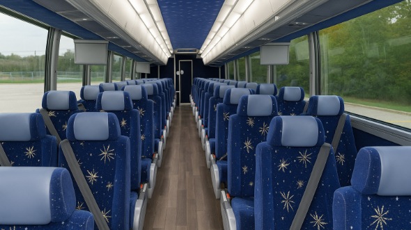 eagle mountain 54 passenger charter bus inside