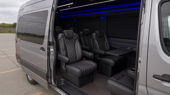 eagle mountain sprinter van with driver inside